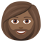 Woman- Medium-Dark Skin Tone- Beard emoji on Emojione